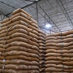 hemp sacks containing rice D-98 Premium Basmati with Deep Aroma